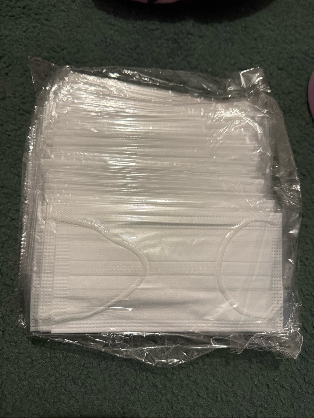 Pack of White Disposable Face Masks 100 count